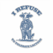 乳糖は我慢できないおもしろい» Cow シール (正面)