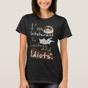 乳糖や子猫に対して怒不耐症 Tシャツ