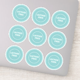 乳糖を含まないアレルギーの安全な料理 シール
