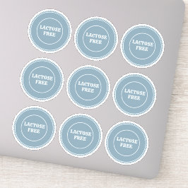乳糖を含まないアレルギーの安全な料理 シール