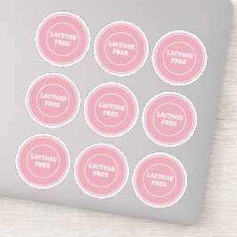 乳糖を含まないアレルギーの安全な料理 シール