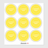 乳糖を含まないアレルギーの安全な料理 シール (シート)