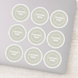 乳糖を含まないアレルギーの安全な料理 シール