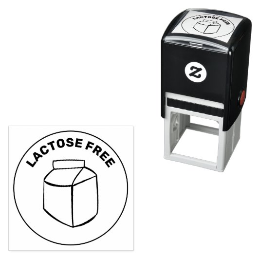乳糖を含まないアレルギーの安全な料理 セルフインキングスタンプ (インサイチュ)