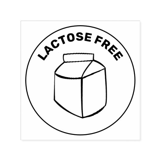 乳糖を含まないアレルギーの安全な料理 セルフインキングスタンプ (デザイン)