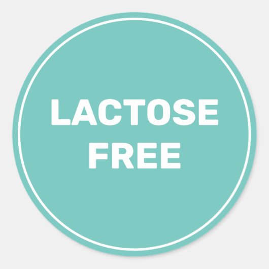 乳糖を含まないアレルギーの安全な料理 ラウンドシール (正面)