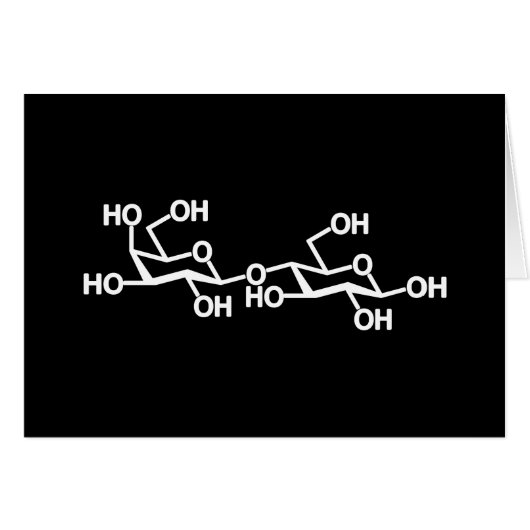 乳糖ミルク構造グリーティングカード (正面横)