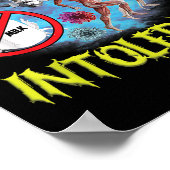 乳糖不耐性皮肉ユーモアおもしろいCr ポスター (角)