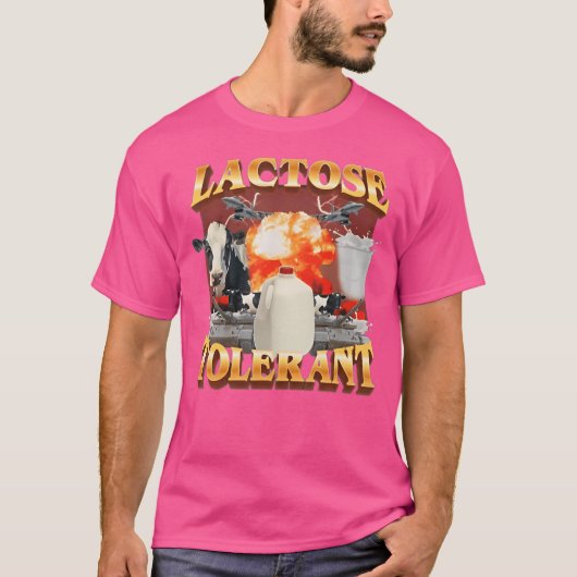乳糖不耐症ミーム Tシャツ (正面)