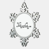 乳糖乳構造 スノーフレークピューターオーナメント (右)