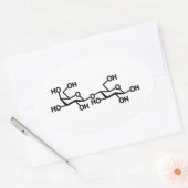 乳糖乳構造 楕円形シール (封筒)