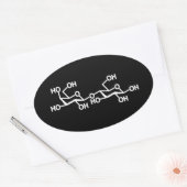 乳糖乳構造 楕円形シール (封筒)