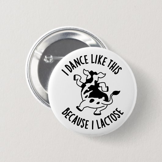 乳糖牛のPUnで踊おもしろいる 缶バッジ (正面&裏面)