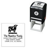 乳素朴牛#1名差出人住所 セルフインキングスタンプ (インサイチュ)