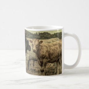 乳素朴農動物茶色のスイス牛 コーヒーマグカップ
