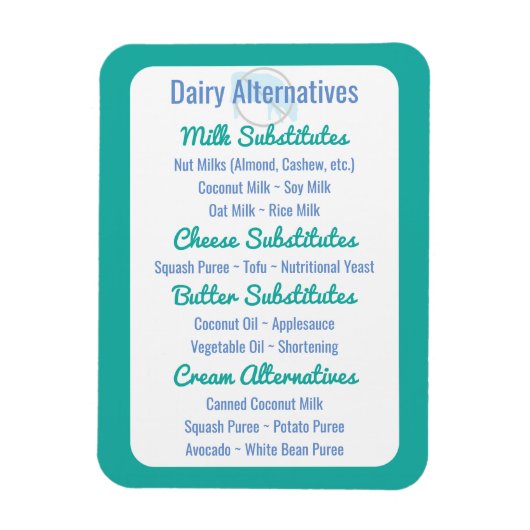 乳製品の代替品参照の乳製品代替品 マグネット (縦)