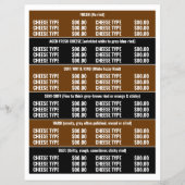 乳製品の牛のデザイン、チーズモ広告ンガー チラシ (裏面)