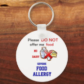 乳製品アレルギーアルールキーチェーン キーホルダー (正面)