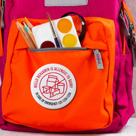 乳製品アレルギーバッジ 缶バッジ