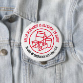 乳製品アレルギーバッジ 缶バッジ (インサイチュ)