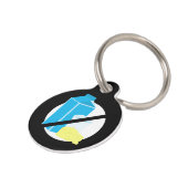 乳製品アレルギー児の緊急連絡情報 ペット ネームタグ (側面)