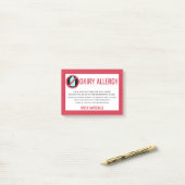 乳製品アレルギー警告レストランシェフカスタム ポストイット (デスク上)