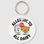 乳製品アレルギー警告 キーホルダー (正面)