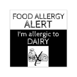 乳製品アレルギー警告 セルフインキングスタンプ