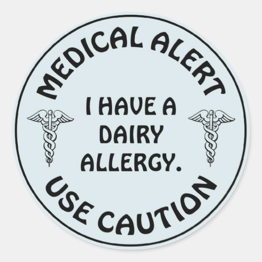 乳製品アレルギー ラウンドシール (正面)