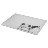 乳製品カウホルスタインフレザンペンシルスケッチ カッティングボード (角)