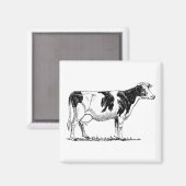 乳製品カウホルスタインフレザンペンシルスケッチ マグネット (正面/裏面)