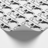 乳製品カウホルスタインフレザンペンシルスケッチ ラッピングペーパー (コーナー)