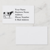 乳製品カウホルスタインフレザンペンシルスケッチ 名刺 (正面/裏面)