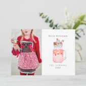 乳製品クリスマスペパーミントキャンディーケーンミルクシェイク シーズンカード (スタンド正面)