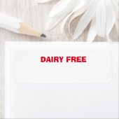 乳製品フリーの健康上の懸念、状態 ラベル (インサイチュ)