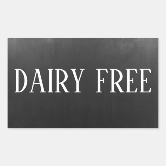 乳製品フリー アレルギー対応 安全な料理 長方形シール (正面)