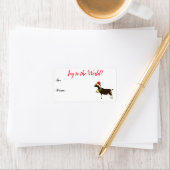 乳製品ヤギのクリスマスプレゼントラベル ラベル (インサイチュ)