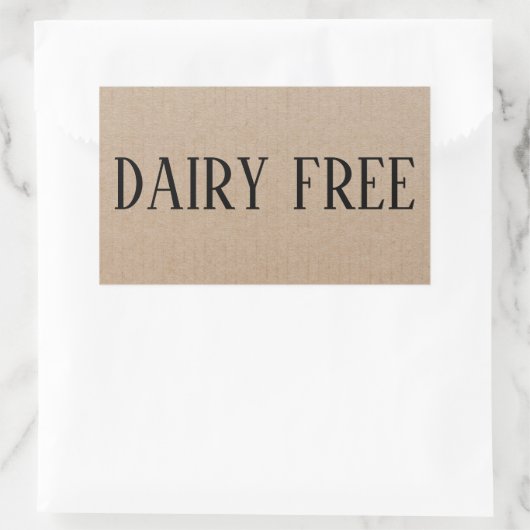 乳製品不使用・アレルギー対応料理 長方形シール (バッグ)