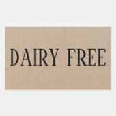 乳製品不使用・アレルギー対応料理 長方形シール (正面)