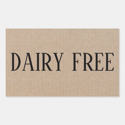 乳製品不使用・アレルギー対応料理 長方形シール (正面)