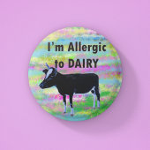 乳製品食品アレルギーに対するアレル警告ギー 缶バッジ