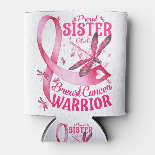 乳誇りを持ったがん戦士認識度の姉妹 缶クーラー (正面)