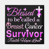 乳賛美がん生存者 マグネット (正面)