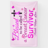 乳賛美がん生存者 横断幕 (縦)