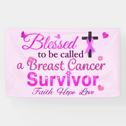 乳賛美がん生存者 横断幕 (横)