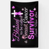 乳賛美がん生存者 横断幕 (縦)