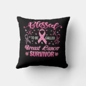 乳賛美癌の生存者ピンクRと呼ばれる クッション (裏面)