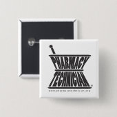 乳鉢および乳棒ボタン 缶バッジ (正面&裏面)