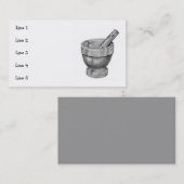 乳鉢、乳棒: 名刺: 鉛筆の芸術 名刺 (正面/裏面)