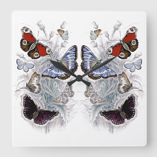 乳頭 スクエア壁時計 (正面)